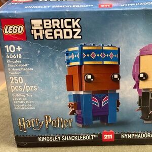 LEGO HARRY POTTER BRICK'H'EADZ "Kingsley Shacklebolt & Nymphadora Tonks" UNOPENE